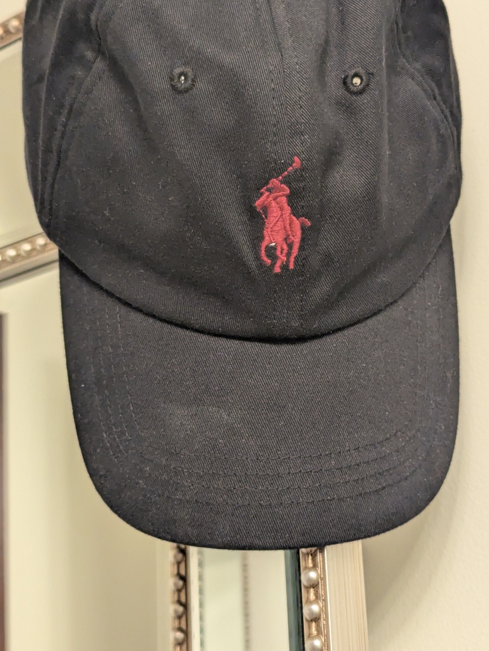 Polo by Ralph Lauren Black Baseball Cap with Red Pony Logo